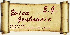 Evica Grabovčić vizit kartica